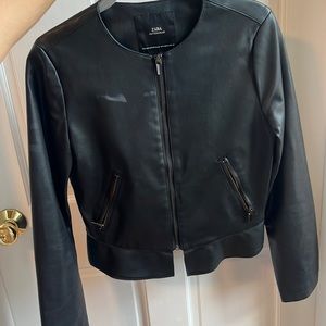 Black leather jacket